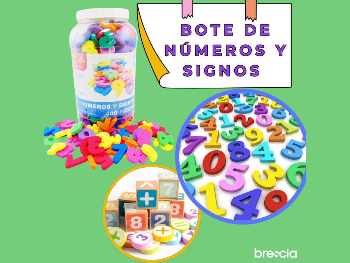 Bote Educativo Números y Signos 400 Piezas