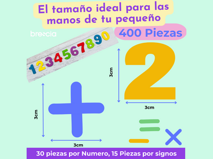 Bote Educativo Números y Signos 400 Piezas