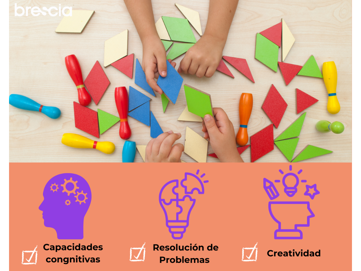 Pack 50 pzas Tangram Didáctico de Foamy