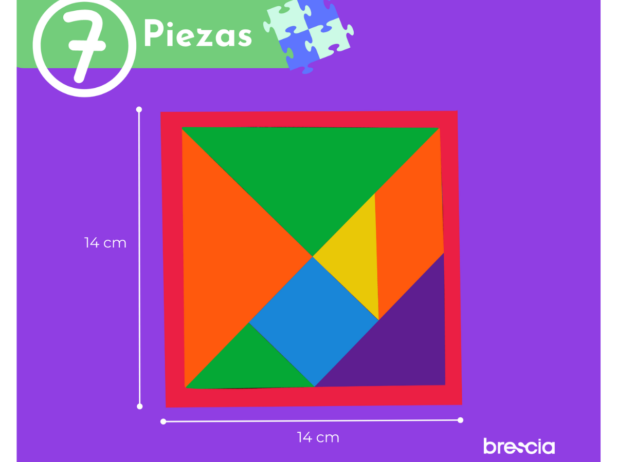 Pack 50 pzas Tangram Didáctico de Foamy