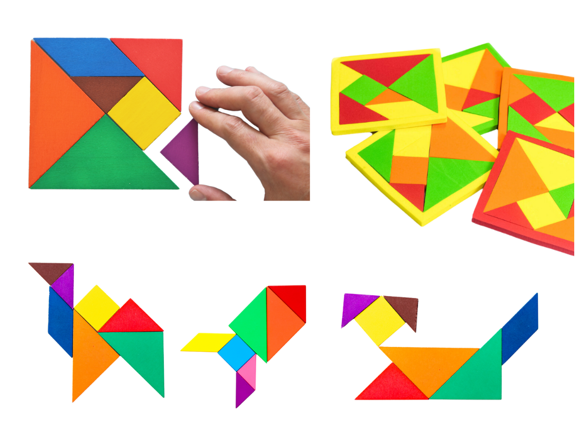 Pack 50 pzas Tangram Didáctico de Foamy